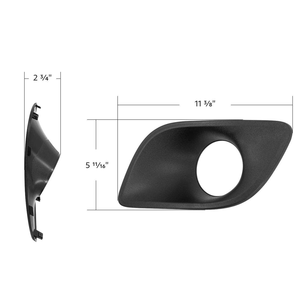 Plastic Fog Light Bezel For 2013-2021 Kenworth T680-Driver