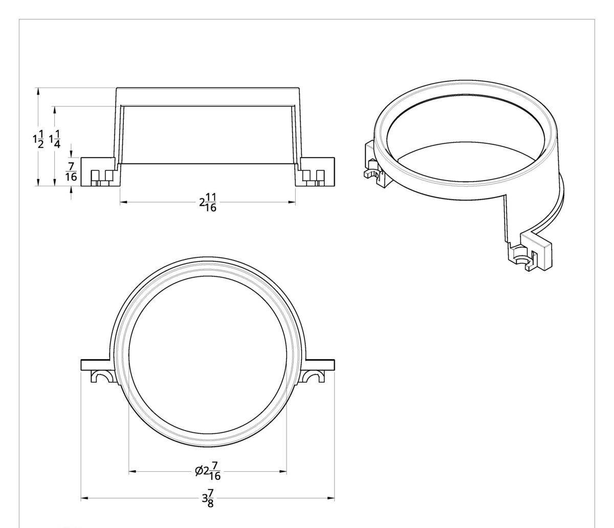 Chrome Tail Light Lens Trim For 1964 Chevy Passenger Car