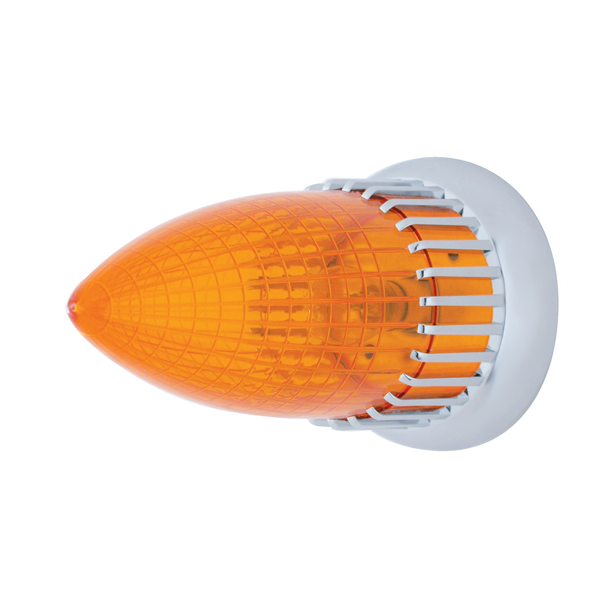 1959 Cadillac Style Tail Light With Flush Mount Bezel, Amber Lens