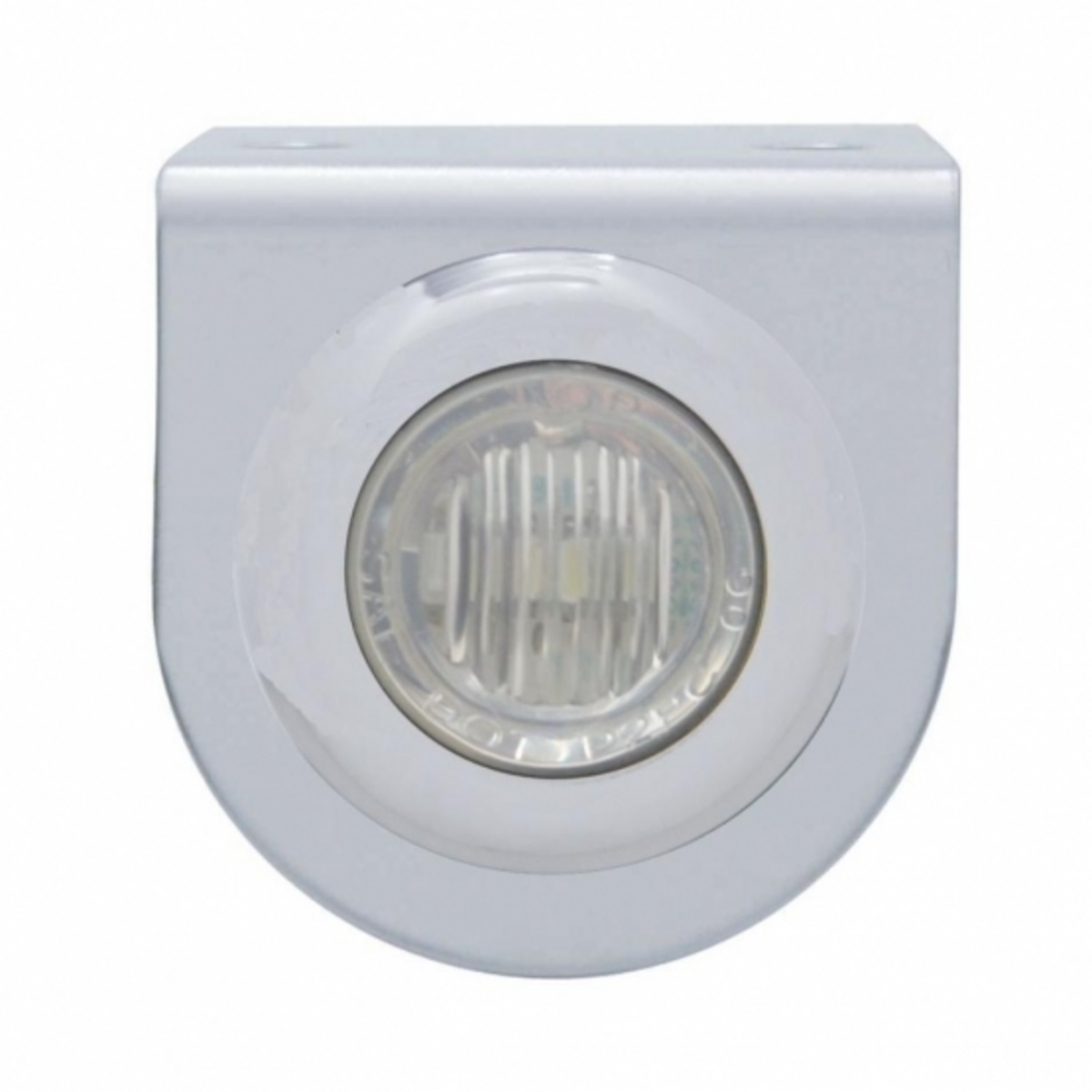 Stainless Light Bracket With 3 LED 3/4" Mini Light - Red LED/Clear Lens