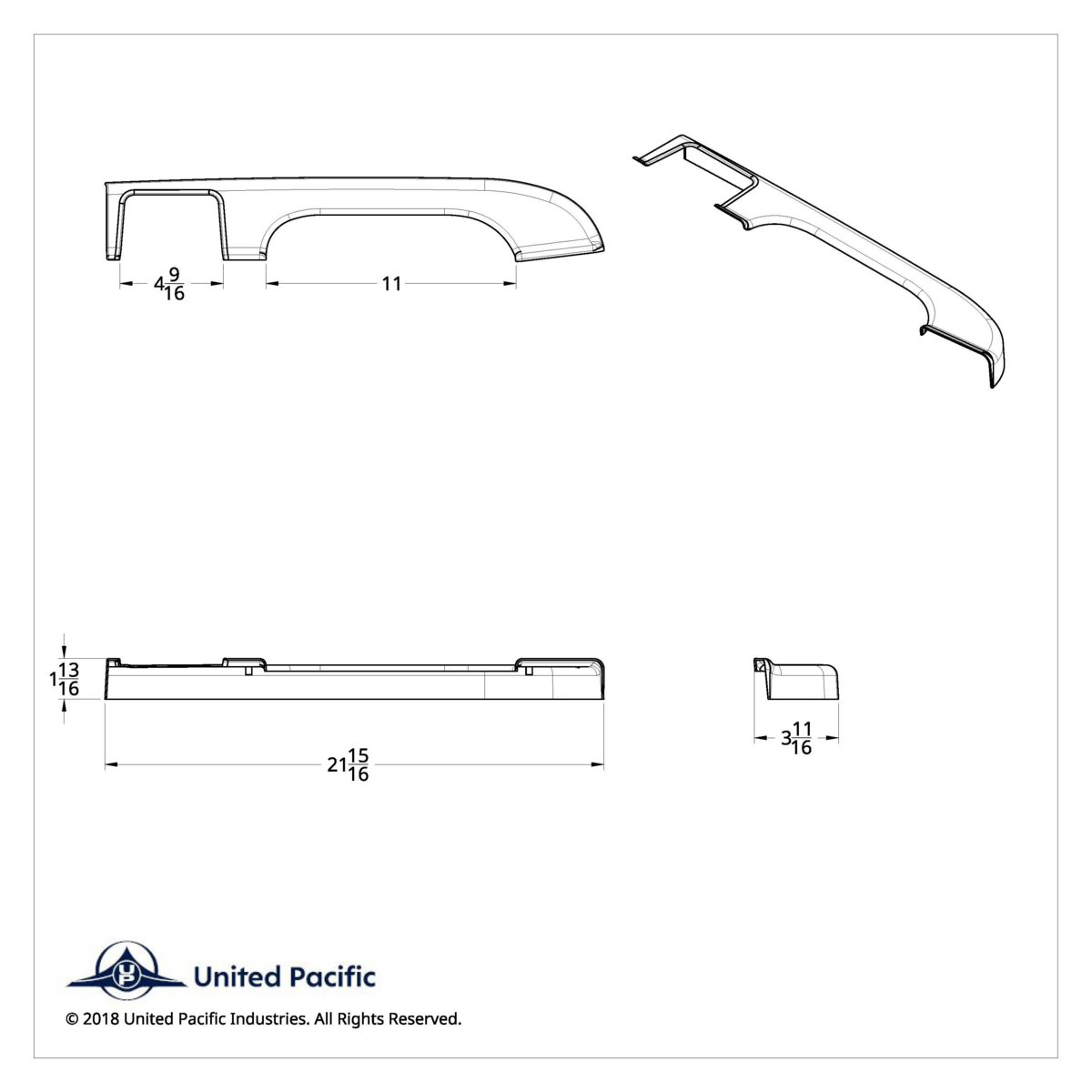 Chrome Plastic Door Armrest Covers For Freightliner Columbia (2001-2012) - Driver
