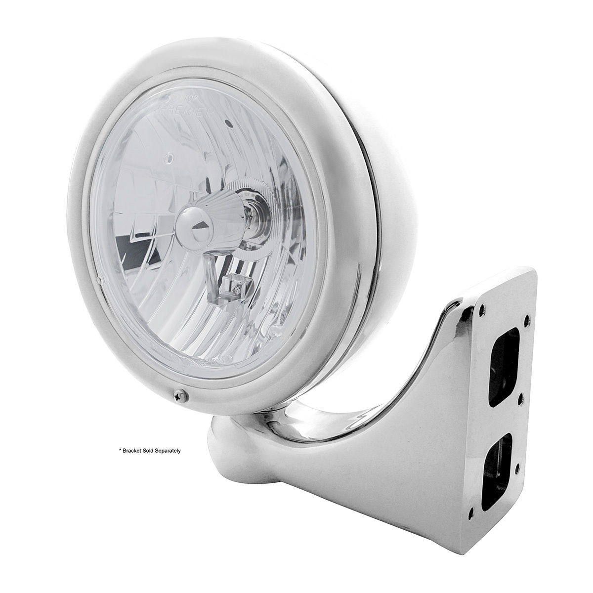 Stainless Steel Classic Headlight Crystal H4 Bulb