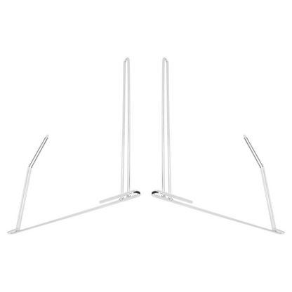 24" Chrome Angled Anti-Sail Bracket (Pair)