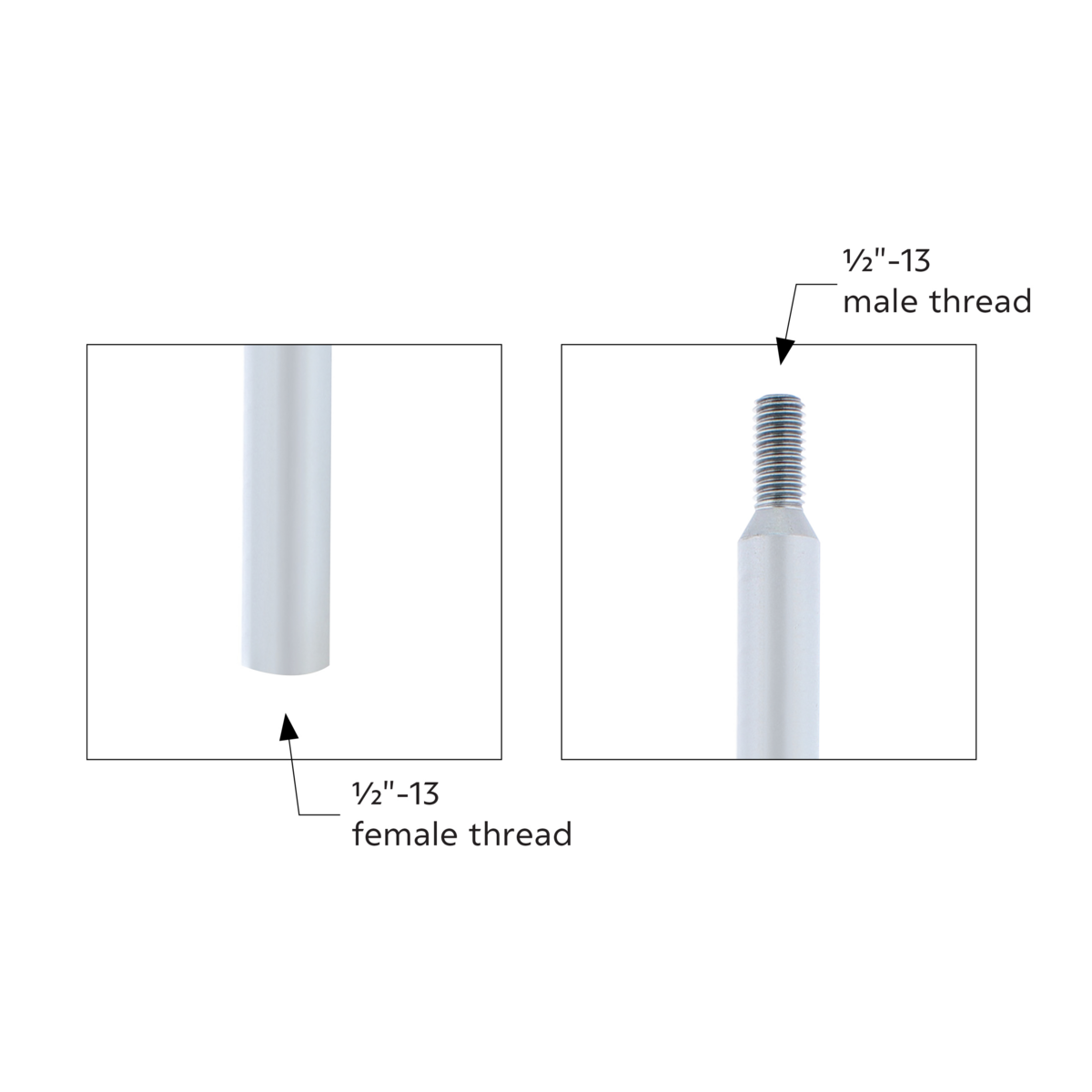 9" Shifter Shaft Extension - Liquid Silver
