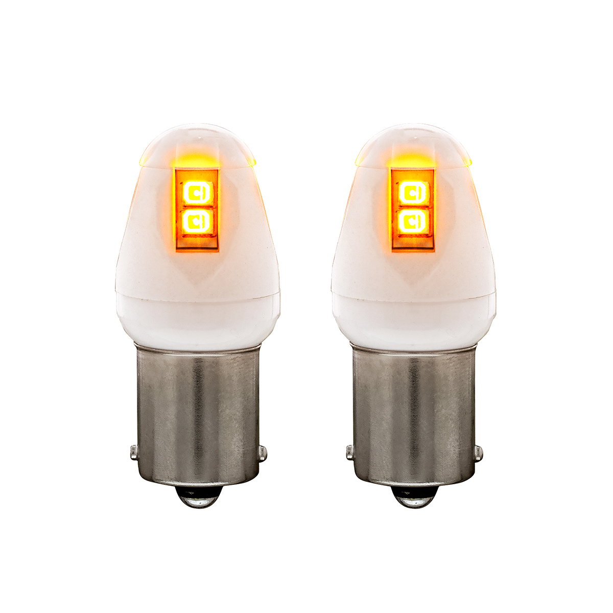 High Power 8 LED 1156 Type Bulb - Amber (Card of 2)