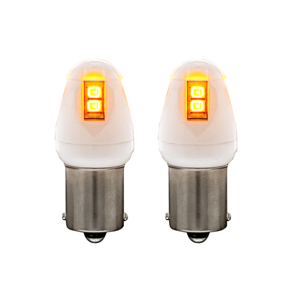 High Power 8 LED 1156 Type Bulb - Amber (Card of 2)