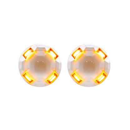 High Power 8 LED 1156 Type Bulb - Amber (Card of 2)