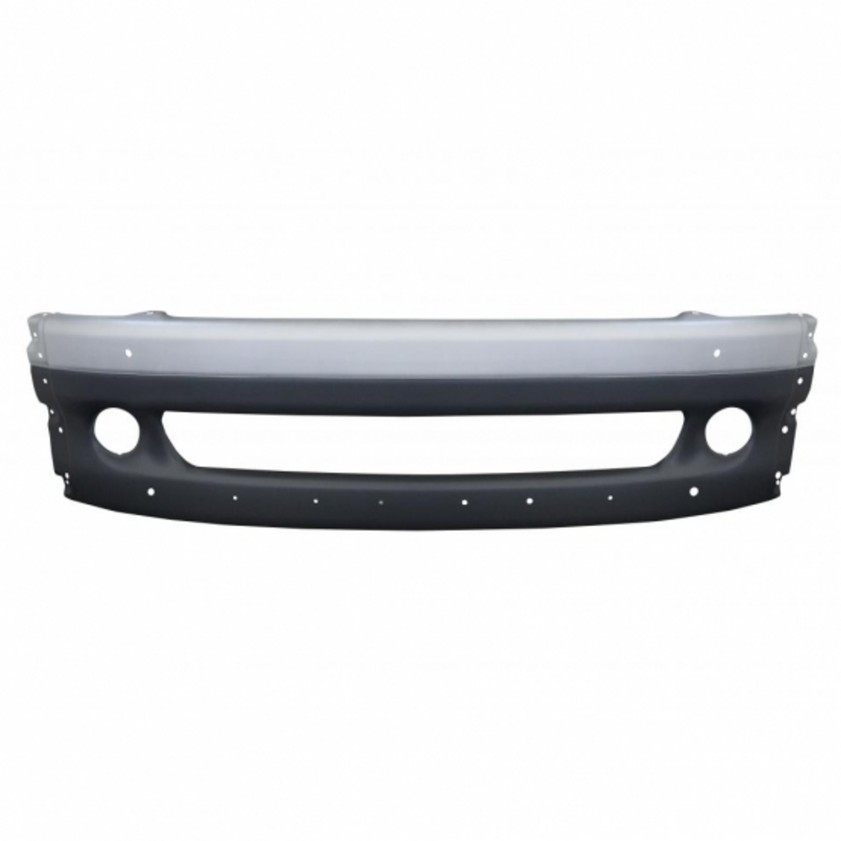 Freightliner Columbia Center Bumper - Silver Without Tow Hole