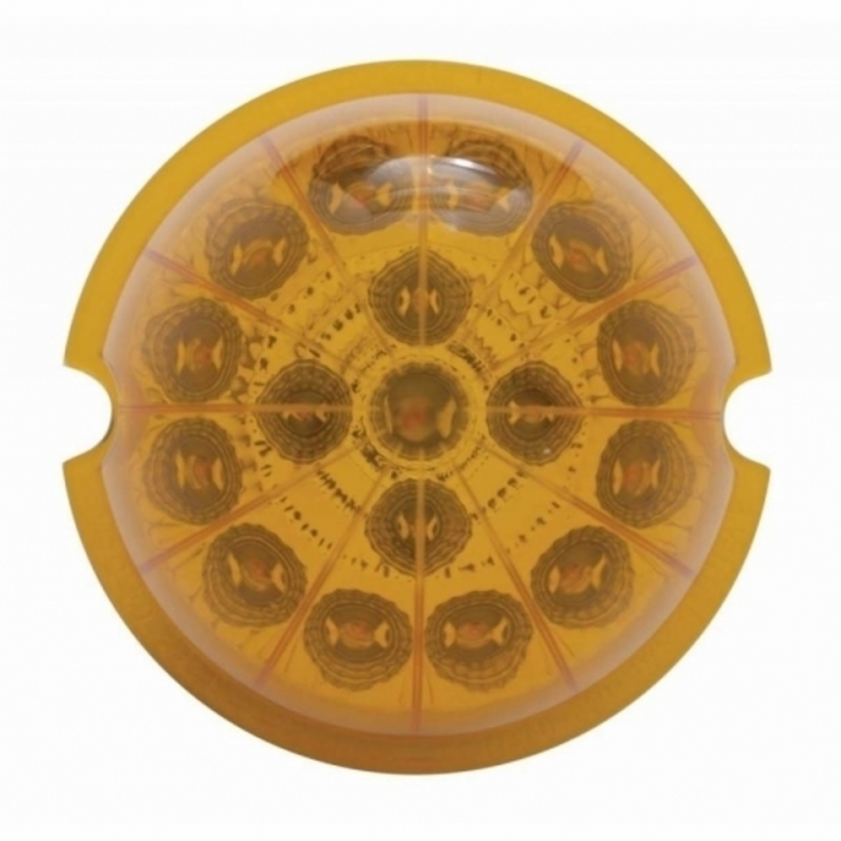 17 LED Watermelon Reflector Cab Light - Amber LED/Amber Lens