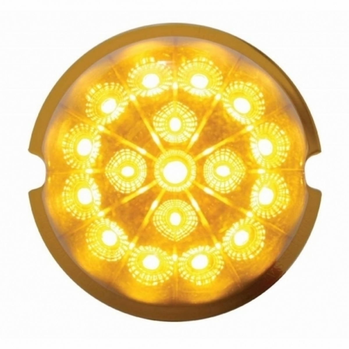 17 LED Watermelon Reflector Cab Light - Amber LED/Amber Lens