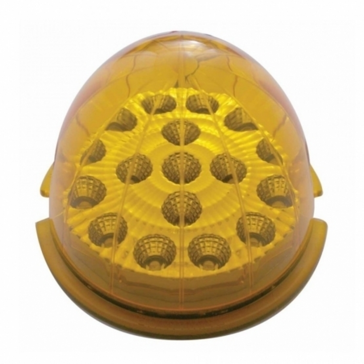 17 LED Watermelon Reflector Cab Light - Amber LED/Amber Lens