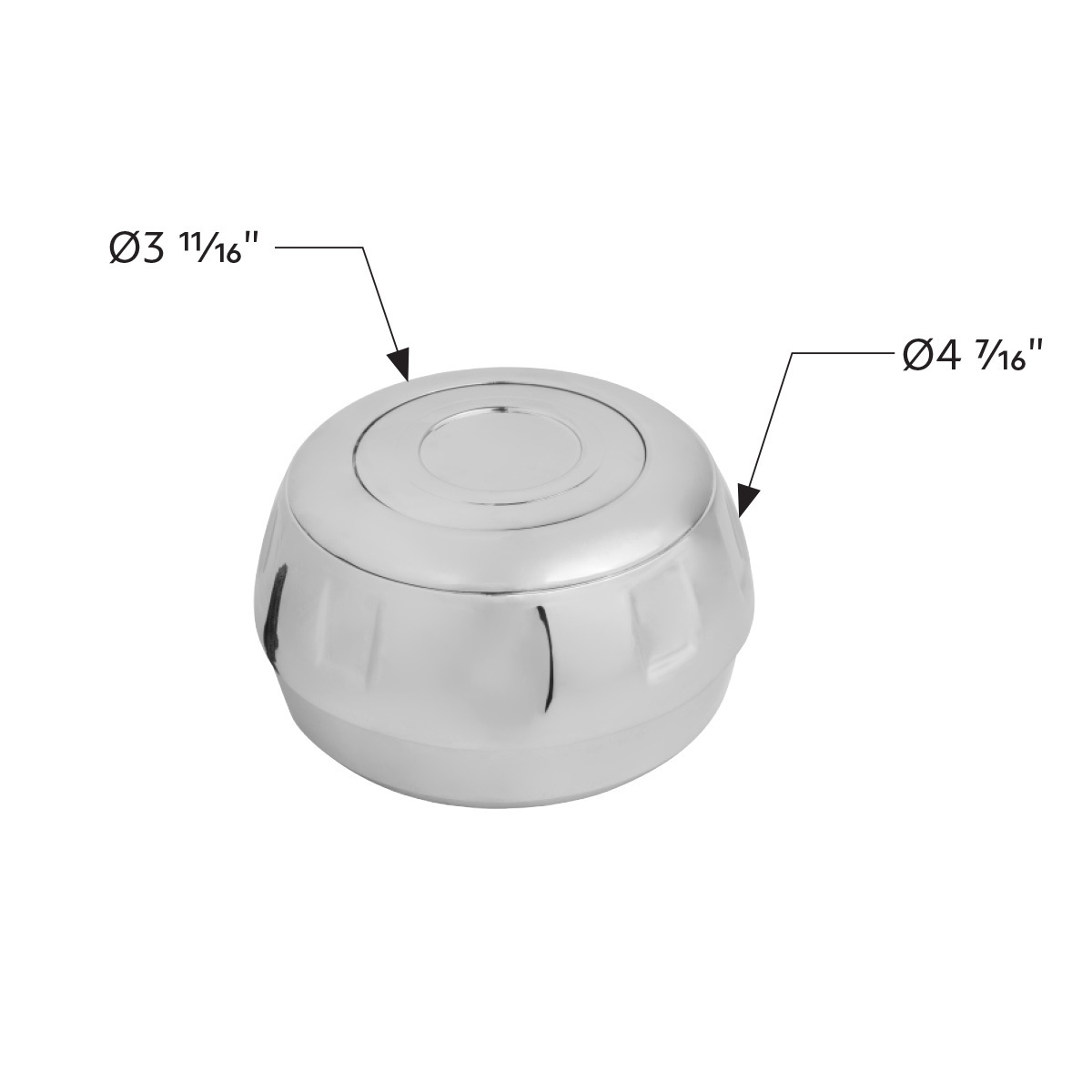 Chrome Steering Wheel Hub & Horn Button Kit For 2000 or Older Navistar International