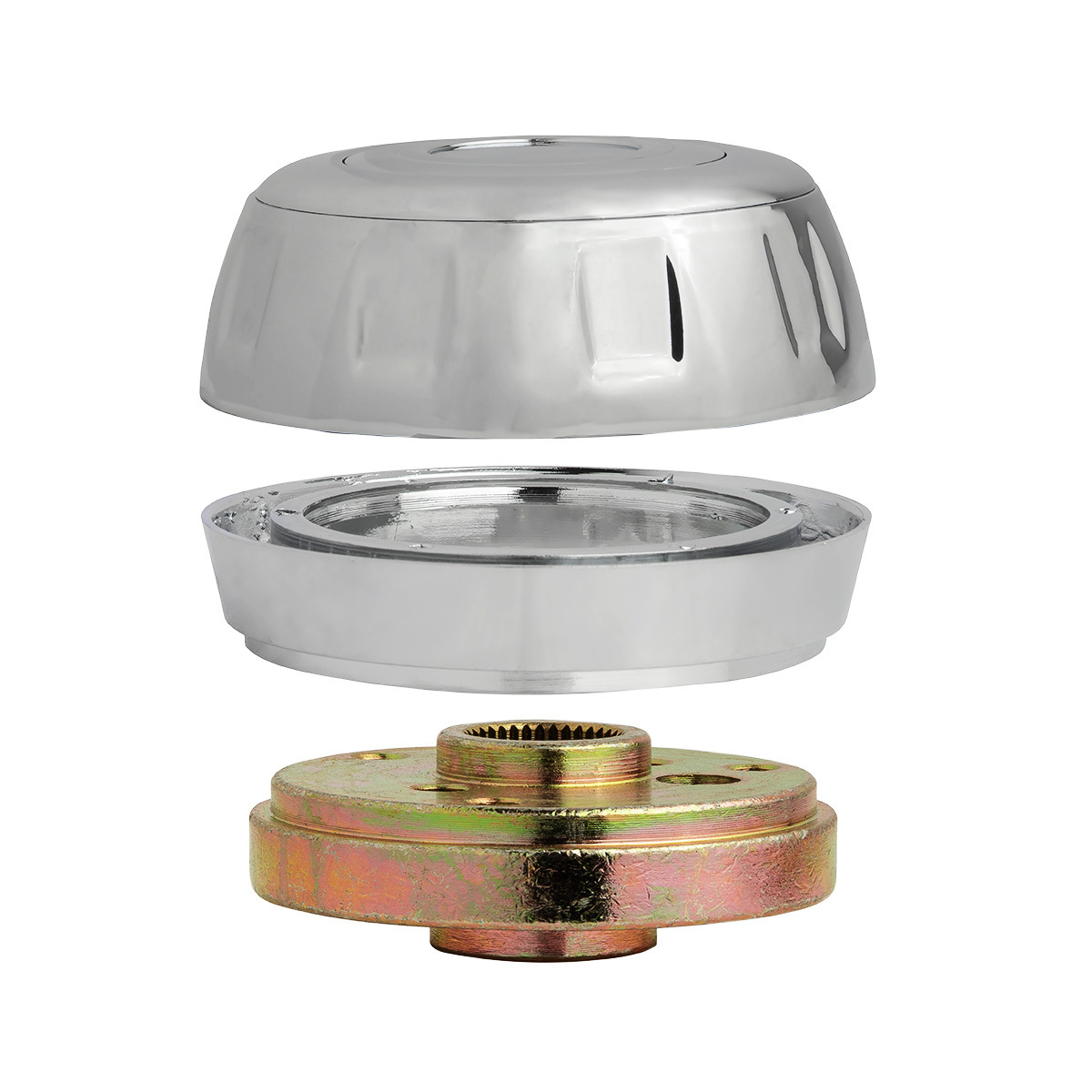 Chrome Steering Wheel Hub & Horn Button Kit For 2000 or Older Navistar International
