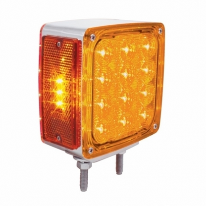27 LED Double Face Turn Signal Light (Passenger) - Amber & Red LED/Amber & Red Lens