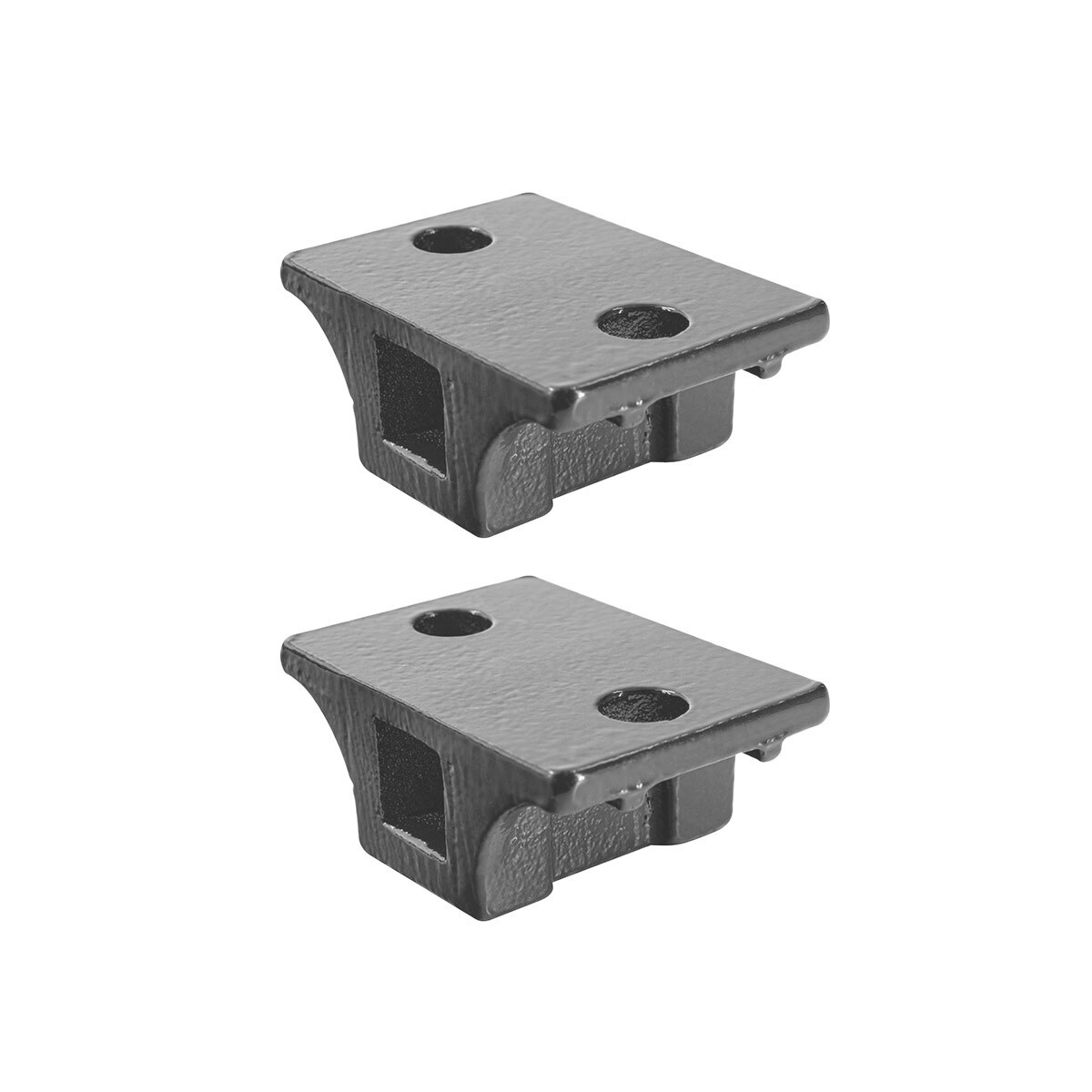 Black Angled Mud Flap Hangers With Mounting Hardware - No Coil (Pair)