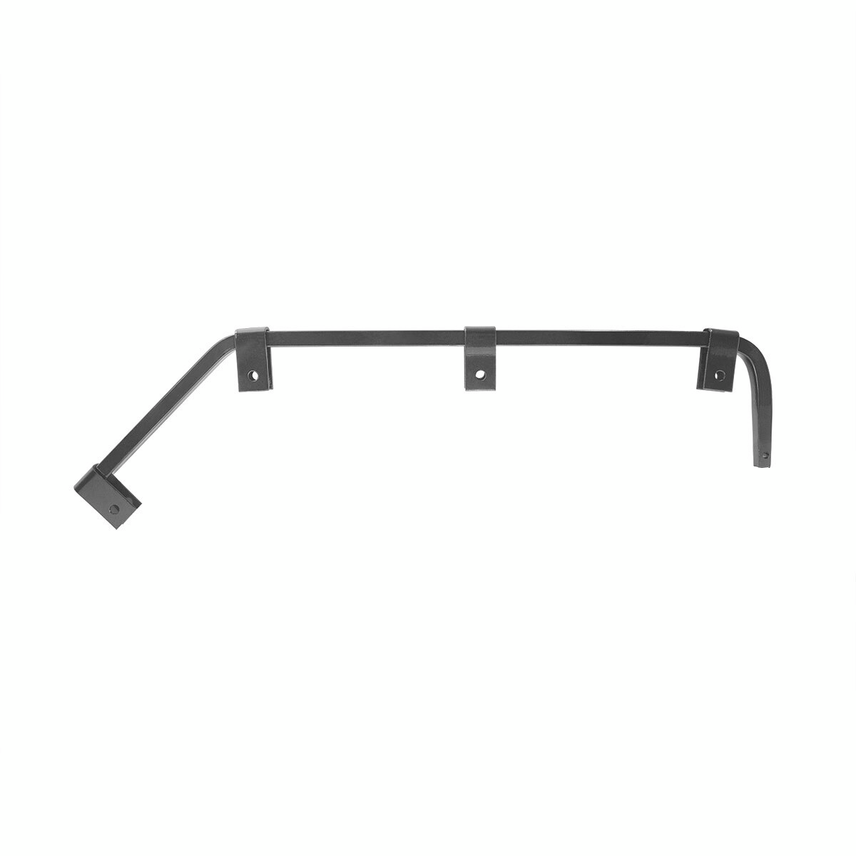 Black Angled Mud Flap Hangers With Mounting Hardware - No Coil (Pair)