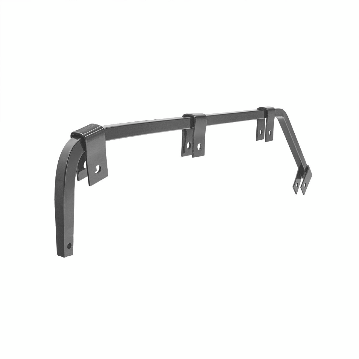 Black Angled Mud Flap Hangers With Mounting Hardware - No Coil (Pair)