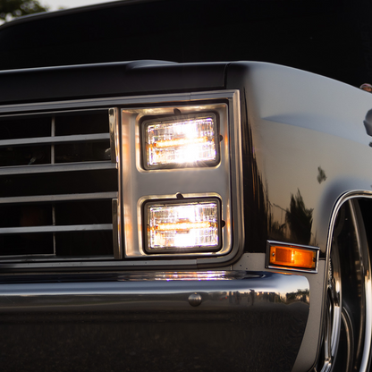 ULTRALIT - 4" X 6" Rectangular LED Headlight With Amber LED Position Light - Low Beam