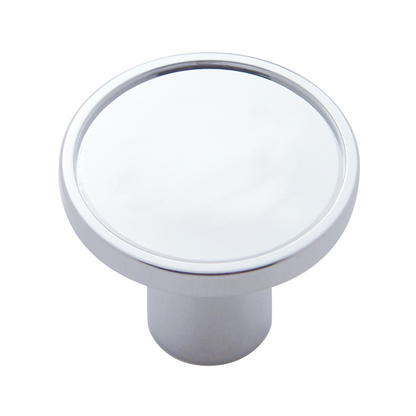 "Tractor" Chrome Aluminum Screw-On Air Valve Knob With Multi Color Glossy Sticker