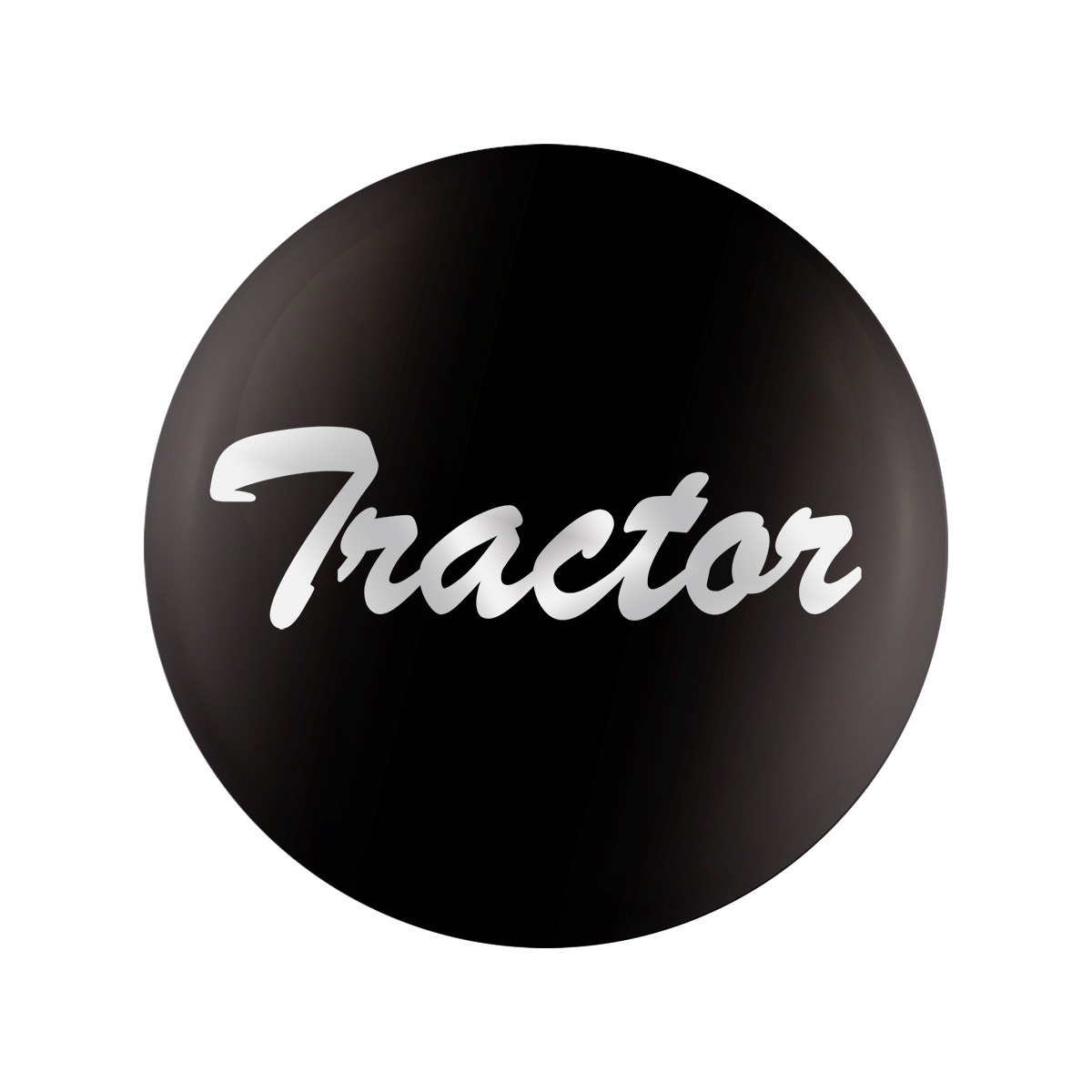 "Tractor" Chrome Aluminum Screw-On Air Valve Knob With Multi Color Glossy Sticker
