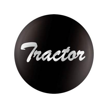 "Tractor" Chrome Aluminum Screw-On Air Valve Knob With Multi Color Glossy Sticker