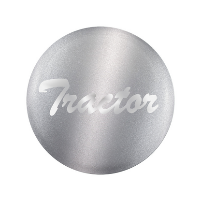 "Tractor" Chrome Aluminum Screw-On Air Valve Knob With Multi Color Glossy Sticker