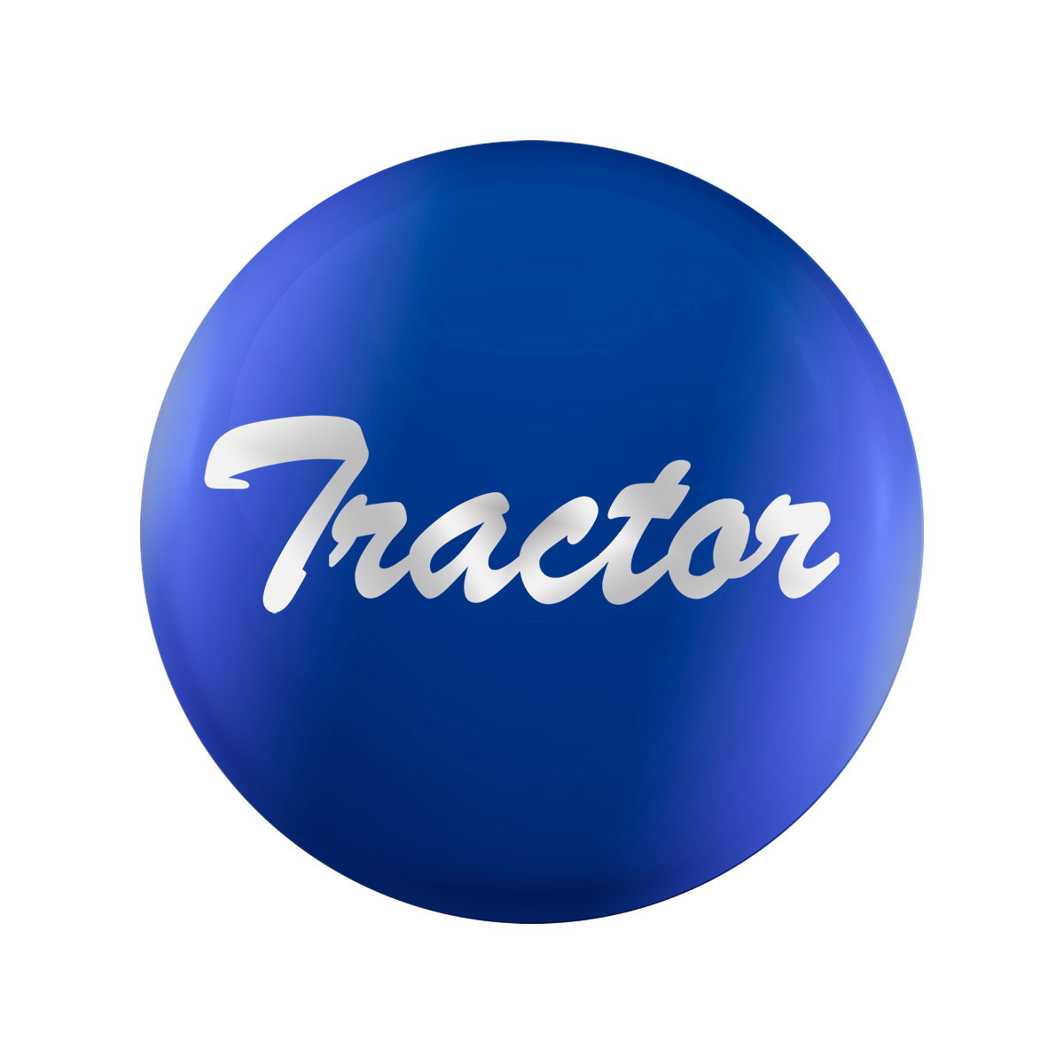 "Tractor" Chrome Aluminum Screw-On Air Valve Knob With Multi Color Glossy Sticker