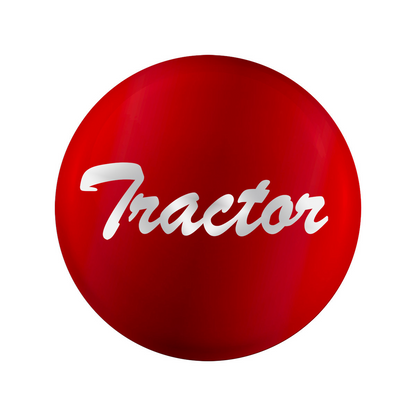 "Tractor" Chrome Aluminum Screw-On Air Valve Knob With Multi Color Glossy Sticker