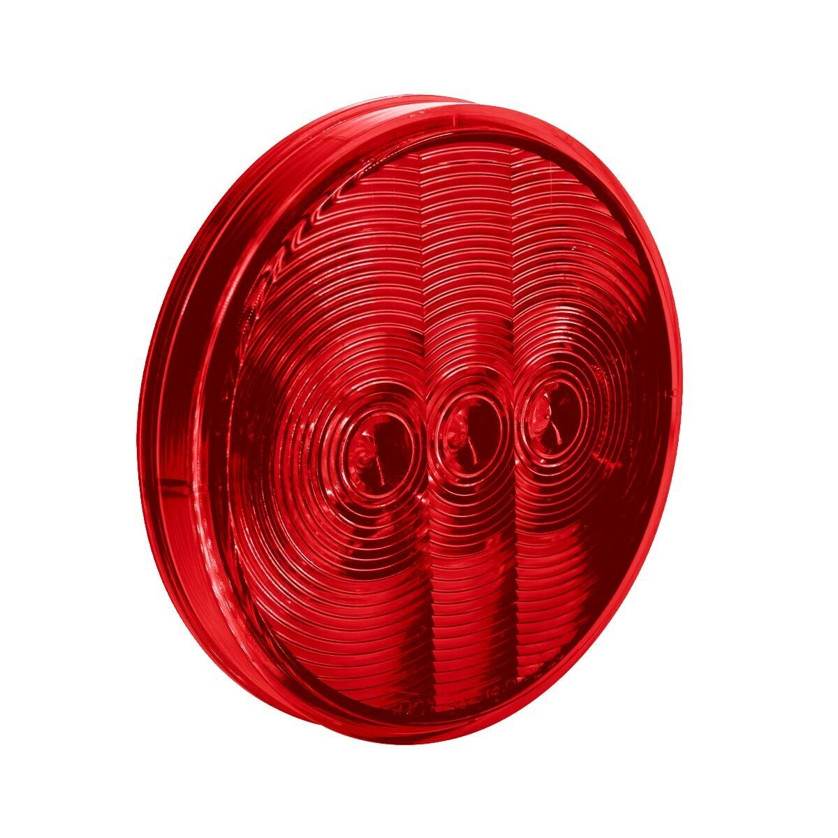 3 LED 4" Round Light (Stop, Turn, & Tail)-Red LED/Red Lens