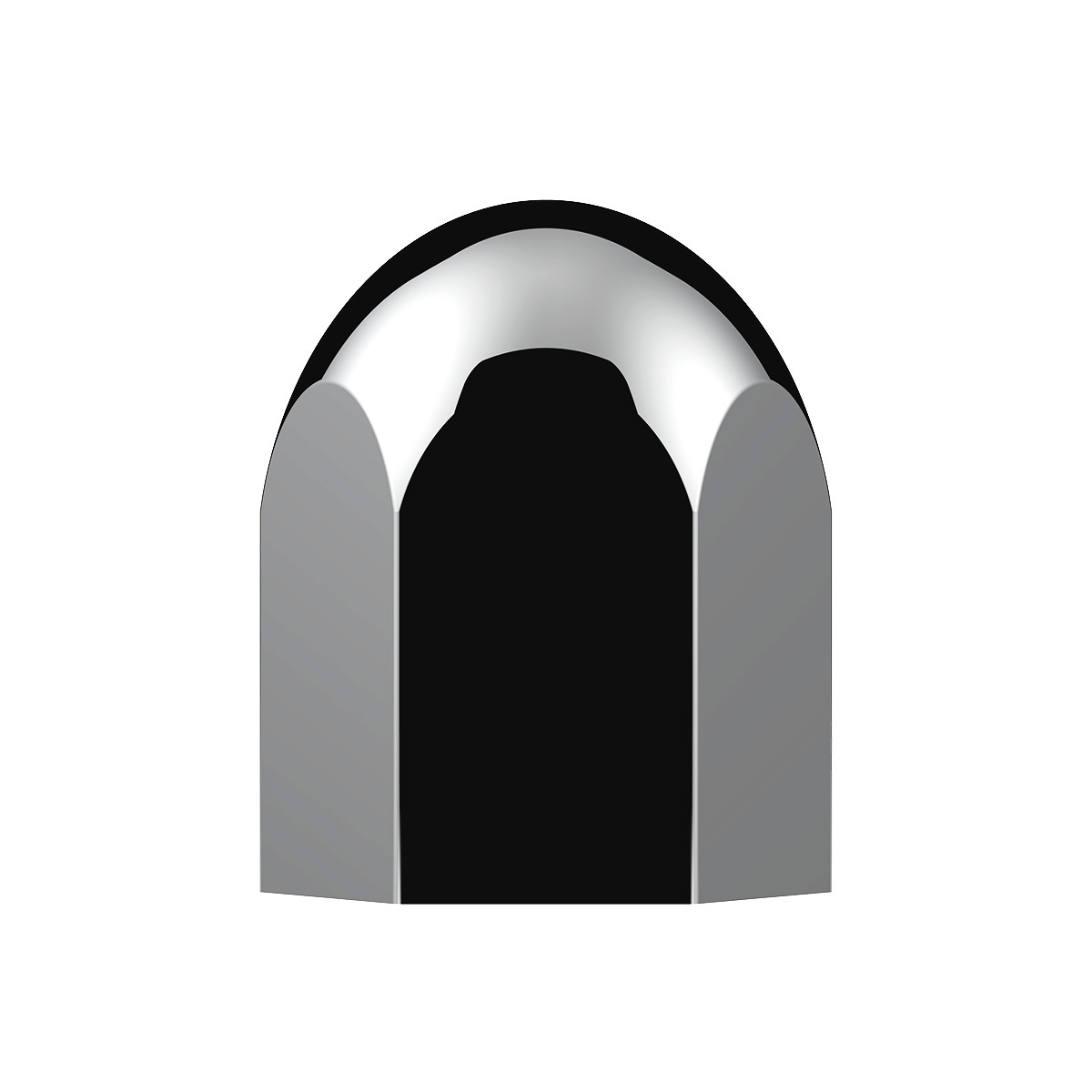 1-1/2" X 2-1/4" Chrome Plastic Standard Nut Covers - Push-On (Box Of 20 )