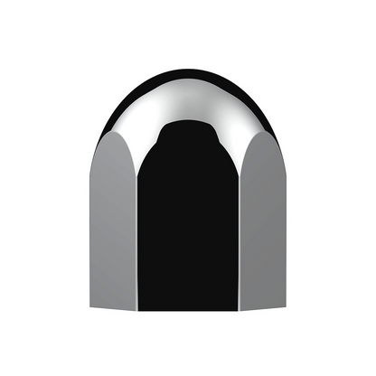 1-1/2" X 2-1/4" Chrome Plastic Standard Nut Covers - Push-On (Box Of 20 )
