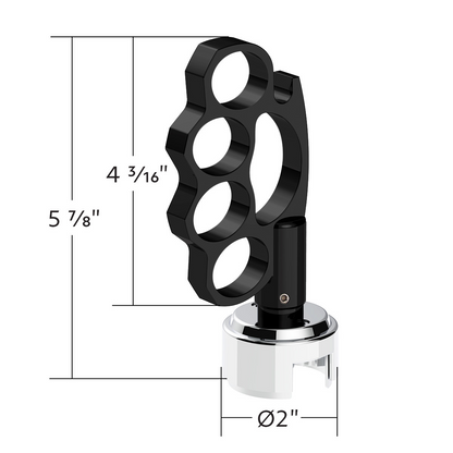 Knuckle Gearshift Knob With 13/15/18 Speed Adapter - Black