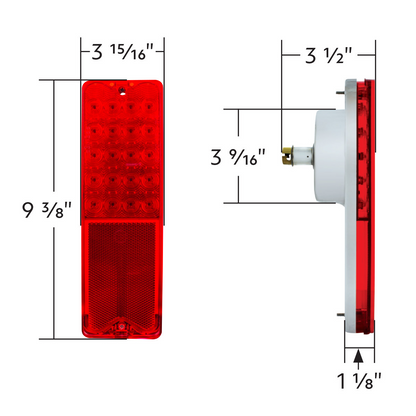 20 LED Tail Light Assembly For 1967-72 Chevy & GMC Fleetside Truck