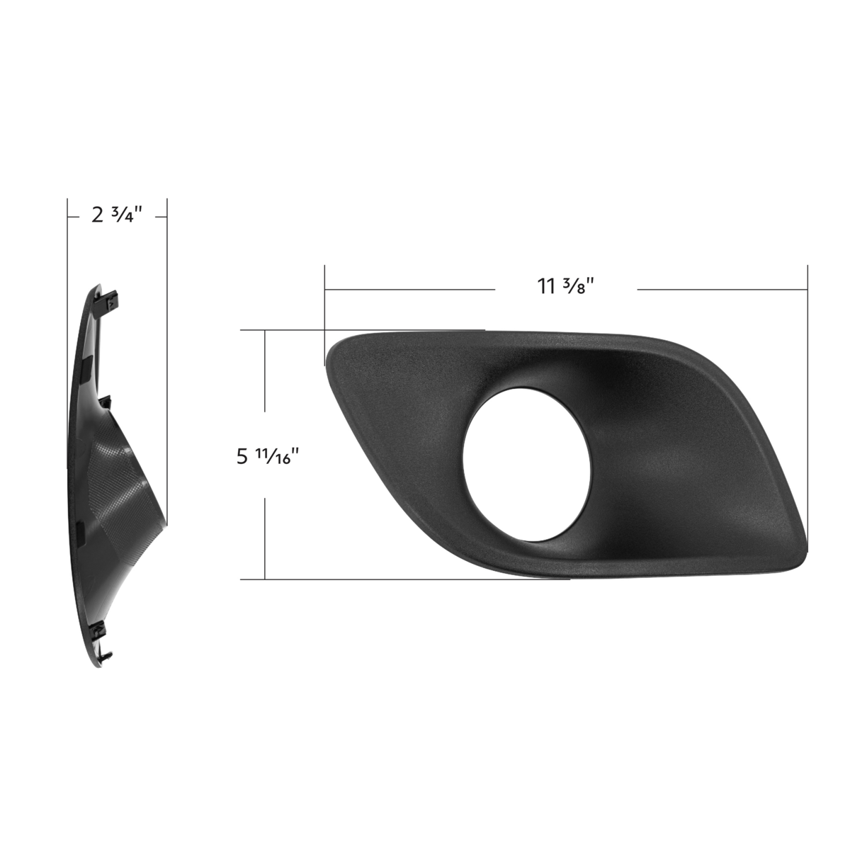 Plastic Fog Light Bezel For 2013-2021 Kenworth T680-Passenger