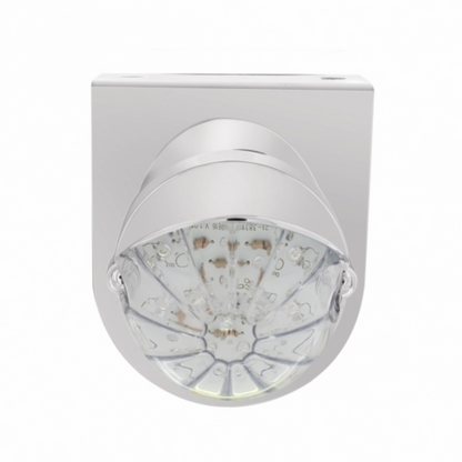 Stainless Light Bracket With 19 LED Bullet Style Grakon 1000 Light & Visor - Amber LED/Clear Lens