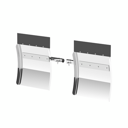 24" x 24" Stainless Competition Series Quarter Fender Set - Tube Bracket (Pair)