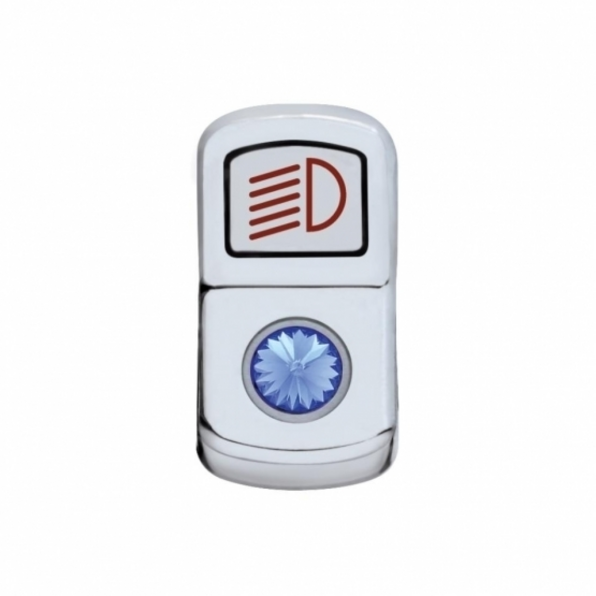"Headlight" Rocker Switch Cover With Blue Crystal