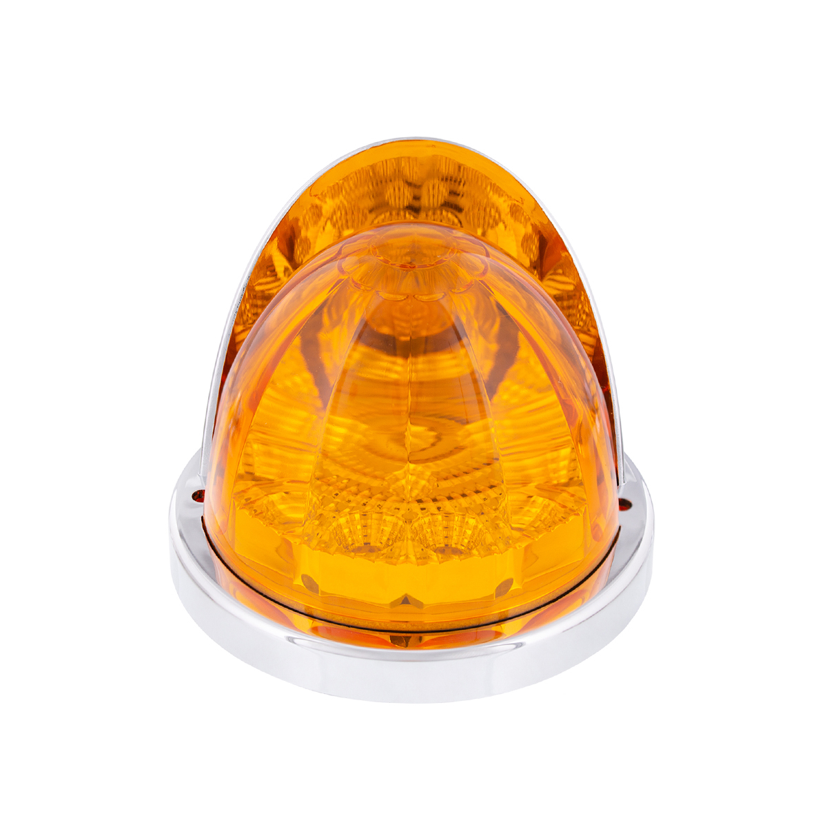 17 LED Reflector Watermelon Flush Mount Kit With Visor - Amber LED/Amber Lens
