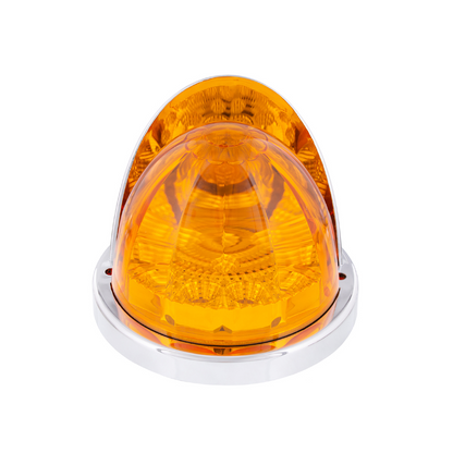 17 LED Reflector Watermelon Flush Mount Kit With Visor - Amber LED/Amber Lens