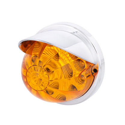 17 LED Reflector Watermelon Flush Mount Kit With Visor - Amber LED/Amber Lens