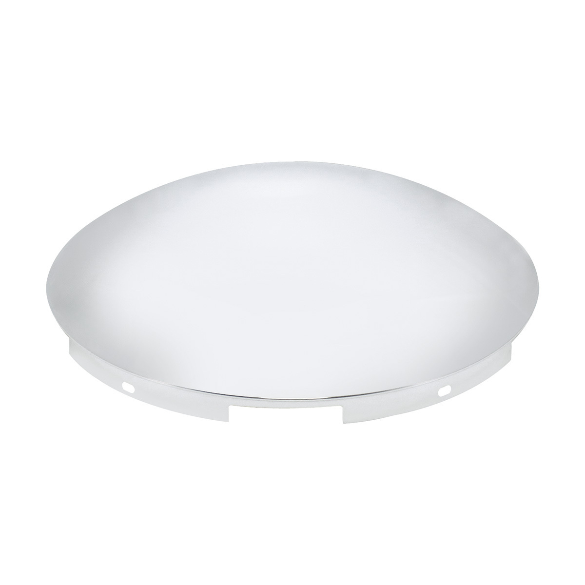 5 Even Notched Stainless Steel Dome Front Hubcap - 7/16" Lip