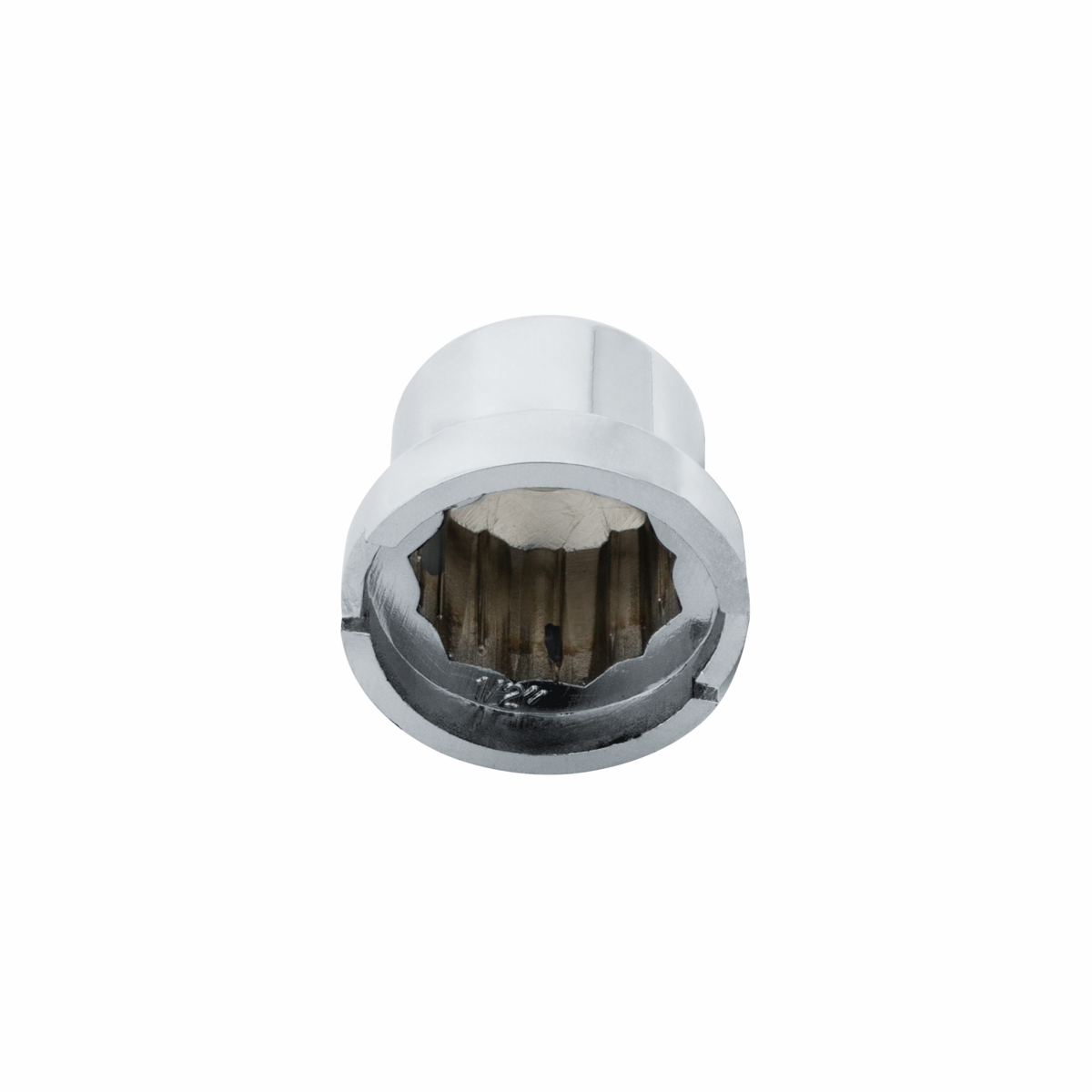 1/2" x 13/16" Chrome Plastic Pointed Nut Cover - Push-On