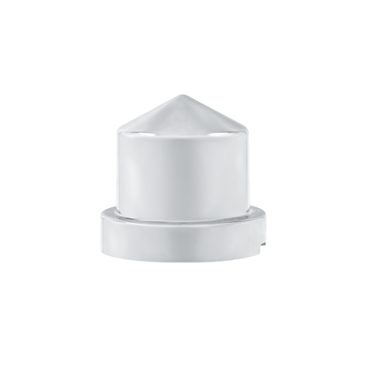1/2" x 13/16" Chrome Plastic Pointed Nut Cover - Push-On