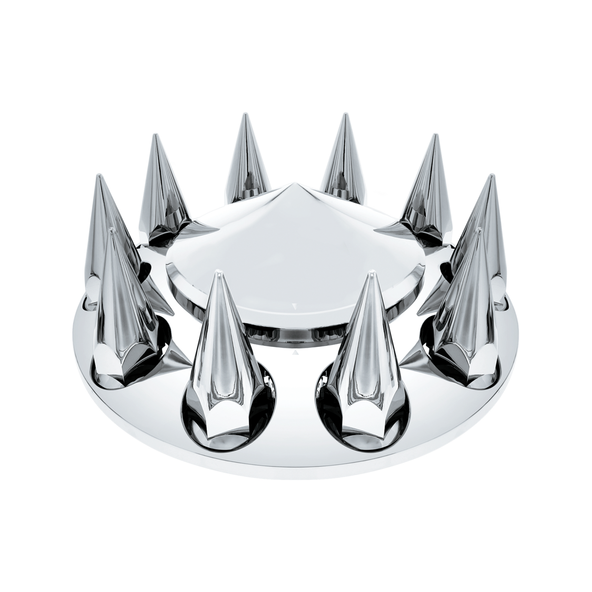 Pointed Axle Cover Combo Kit With 33mm Spike Thread-On Nut Covers & Nut Cover Tool - Chrome