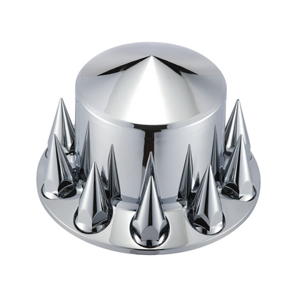 Pointed Axle Cover Combo Kit With 33mm Spike Thread-On Nut Covers & Nut Cover Tool - Chrome