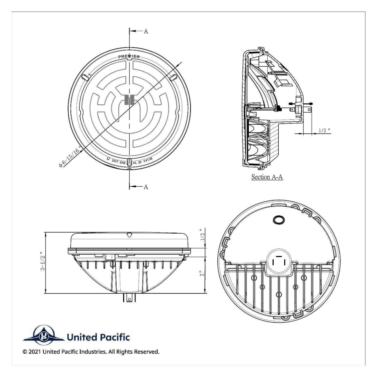 ULTRALIT - LED Heated 7" Headlight