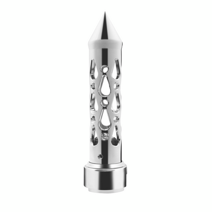 Brooklyn Spike Gearshift Knob With 13/15/18 Speed Adapter - Chrome/Vertical