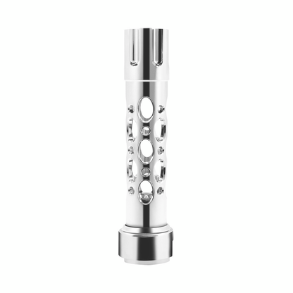 Austin Gun Cylinder Gearshift Knob With LED 13/15/18 Speed Adapter - Chrome/White LED
