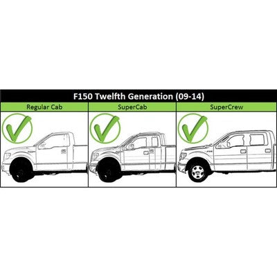 Exterior Door Handle For 2004-2014 Ford F-150 Textured Black Front Right Side