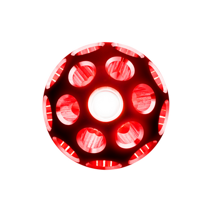 Thread-On Matte Black Phoenix Ball Gearshift Knob With LED 13/15/18 Speed Adapter-Red LED